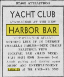 Harbor Inn (Harbor Bar) - Aug 1940 Opening Ad